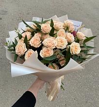 Букет Кремовые розы Латте в Сергеевке