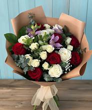 Букет цветов из:  Розы и Альстромерии в Сергеевке