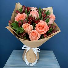 Букет цветов из:  Розы и Альстромерии в Сергеевке