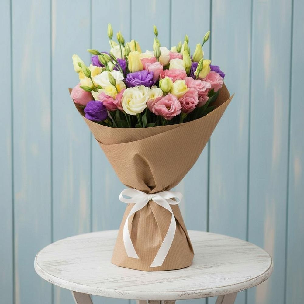 Букет цветов из: Лизиантусы в Сергеевке