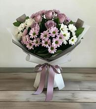 Букет цветов из:  Хризантемы и Розы в Сергеевке