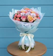 Букет цветов из:  Хризантемы и Розы в Сергеевке