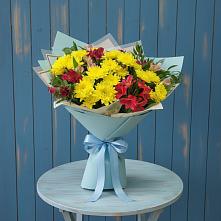 Букет цветов из:  Альстромерии и Хризантемы в Сергеевке