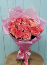 Букет 15 Розовых роз Равель в Сергеевке